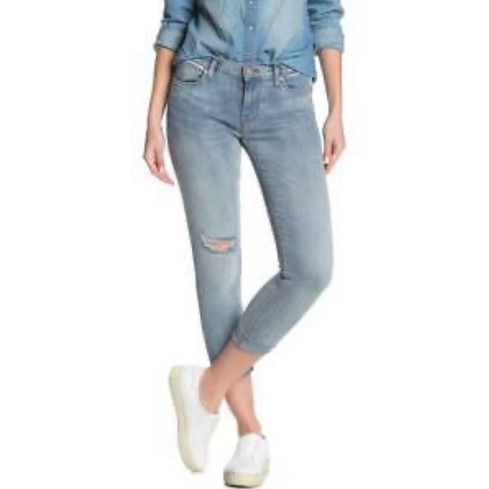 Hudson Super Skinny Cuffed Crop Jean 30